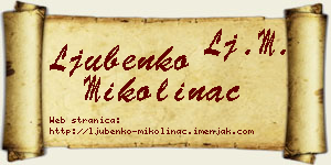 Ljubenko Mikolinac vizit kartica